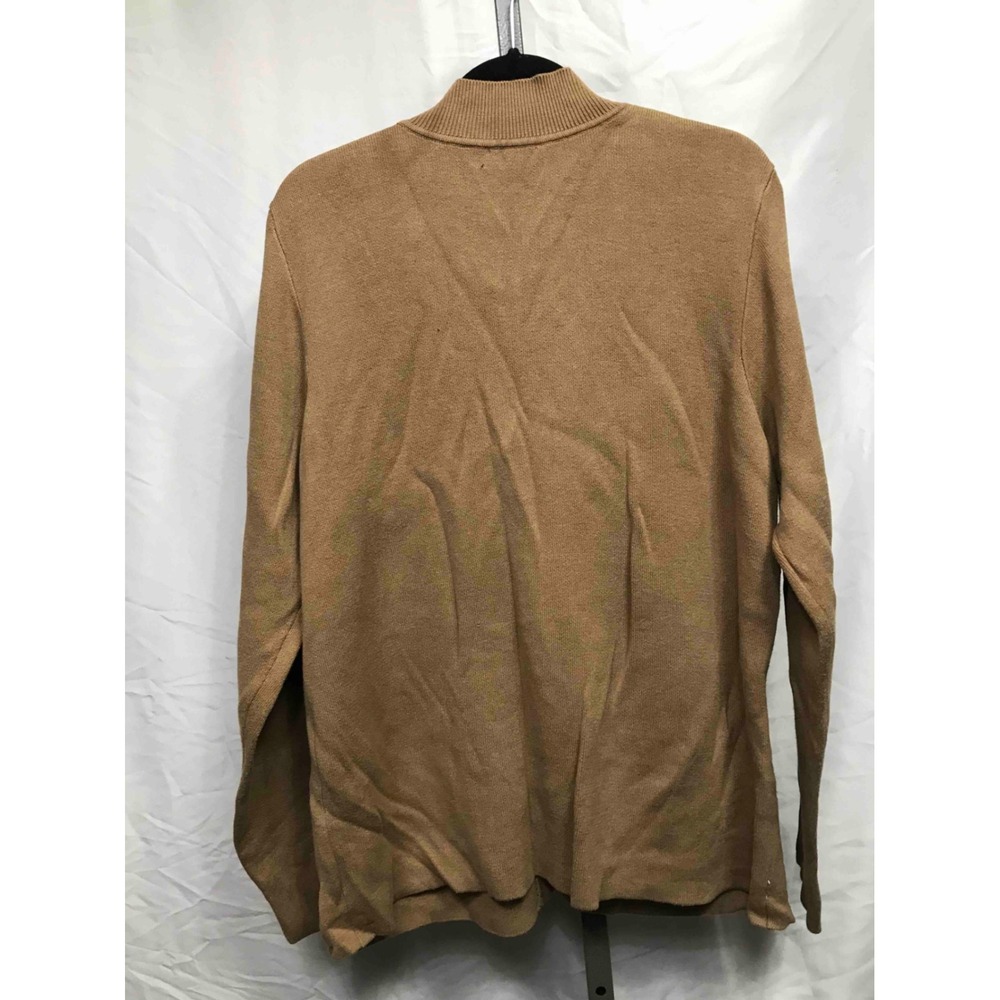 J Jill Cardigan Sweater Knit Button Front Pockets Tan Size L - Picture 2 of 4
